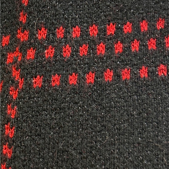 NEW with TAGS Women’s Apt.9 Long Sleeve Size L cardigan sweater Black/Red//White - Picture 3 of 8